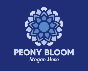 Blue Floral Decoration  logo design