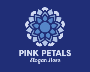 Blue Floral Decoration  logo design