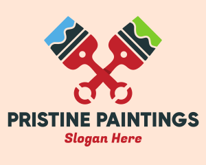 Automotive Piston Paint logo design