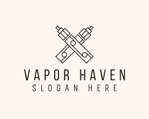 Vapor Vape Cross logo design