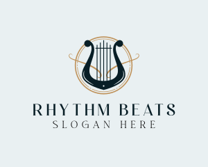 Premium Lyre Music logo design