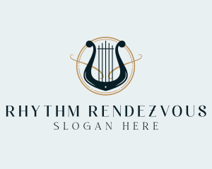 Premium Lyre Music logo design