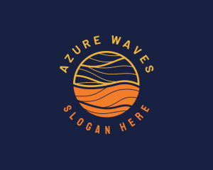 Elegant Sunrise Waves logo design