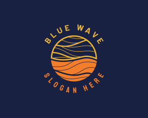 Elegant Sunrise Waves logo design