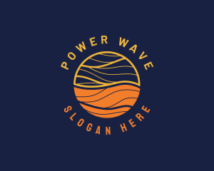 Elegant Sunrise Waves logo design