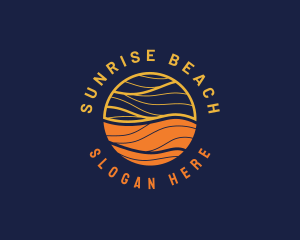 Elegant Sunrise Waves logo design