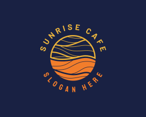 Elegant Sunrise Waves logo design