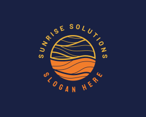 Elegant Sunrise Waves logo design