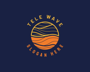 Elegant Sunrise Waves logo design