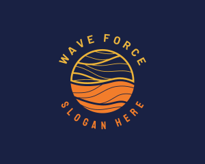 Elegant Sunrise Waves logo design