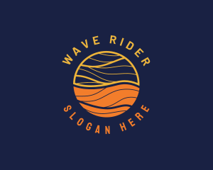 Elegant Sunrise Waves logo design