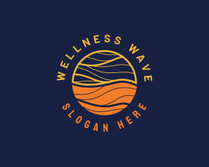 Elegant Sunrise Waves logo design