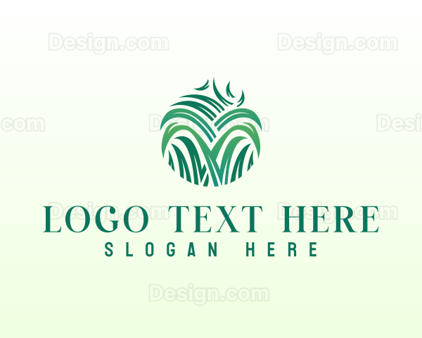 Organic Grass Landscaping Logo