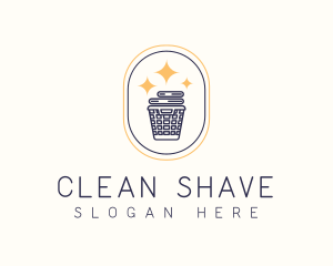 Sparkly Clean Laundry Business logo design