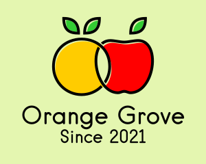 Orange Apple Fruit  logo