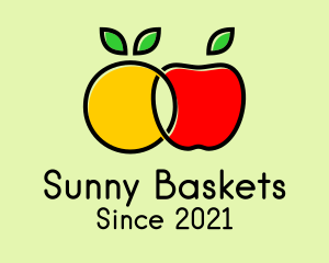 Orange Apple Fruit  logo