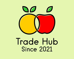 Orange Apple Fruit  logo