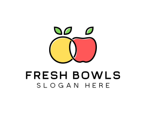 Citrus Apple Fruit  logo design