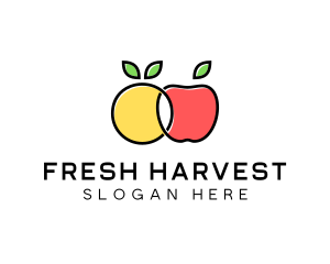 Citrus Apple Fruit  logo design