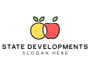 Citrus Apple Fruit  logo design