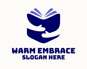 Purple Book Hug logo design