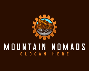 Mountain Excavator Quarry logo design