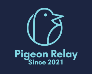 Blue Pigeon Bird logo