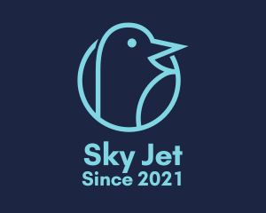 Blue Pigeon Bird logo