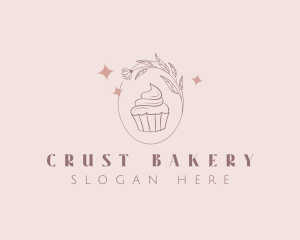 Floral Bakery Cupcake logo design