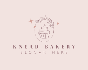 Floral Bakery Cupcake logo design