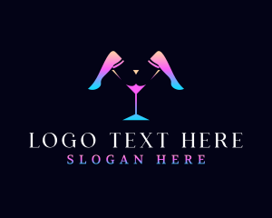 Erotic Martini Glass Legs Logo