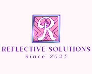 Letter R Tile Pattern logo design