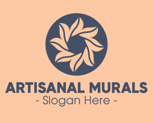 Spa Floral Emblem logo design