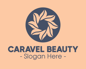 Spa Floral Emblem logo design