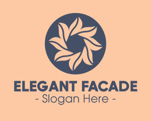 Spa Floral Emblem logo design