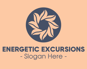 Spa Floral Emblem logo design