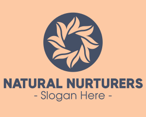 Spa Floral Emblem logo design