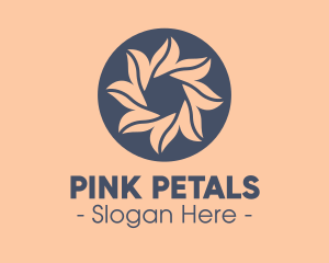 Spa Floral Emblem logo design