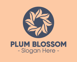 Spa Floral Emblem logo design