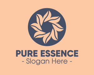 Spa Floral Emblem logo design