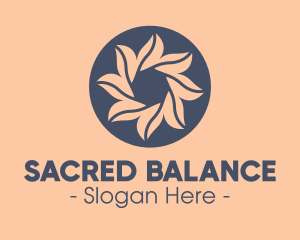 Spa Floral Emblem logo design