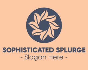 Spa Floral Emblem logo design