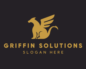 Mythical Griffin Creature logo design