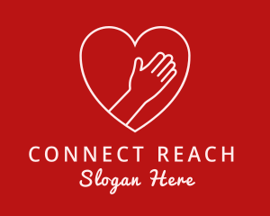 Reaching Hands Heart Frame logo