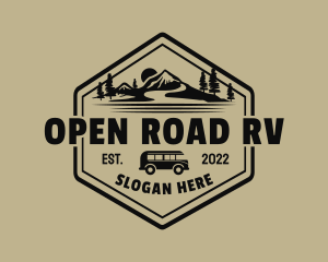 Mountain Outdoor Camper  logo design