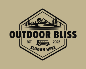 Mountain Outdoor Camper  logo design