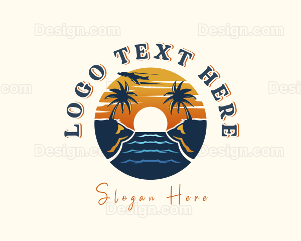 Tropical Beach Getaway Logo