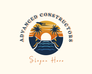 Tropical Beach Getaway logo design