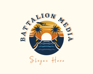 Tropical Beach Getaway logo design