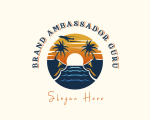 Tropical Beach Getaway logo design